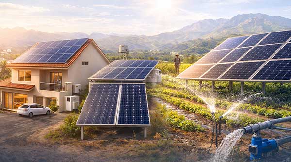 Energía solar en áreas urbanas y rurales