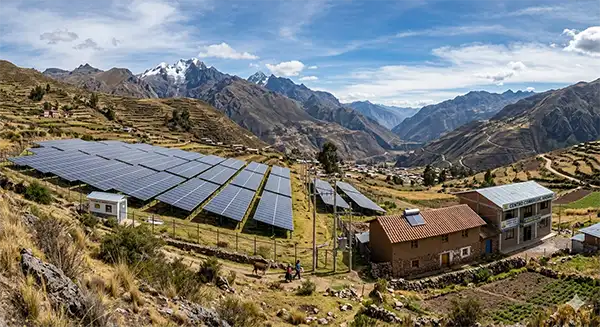 sistema de energía solar fotovoltaica instalado en vivienda y empresa en Perú
