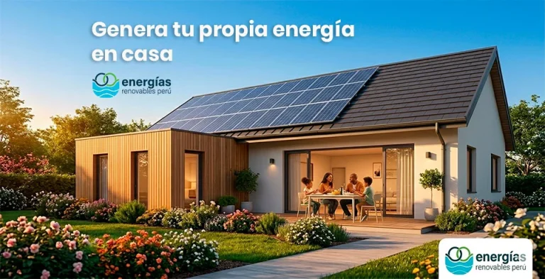 Casa moderna con paneles Solares en energias renovables